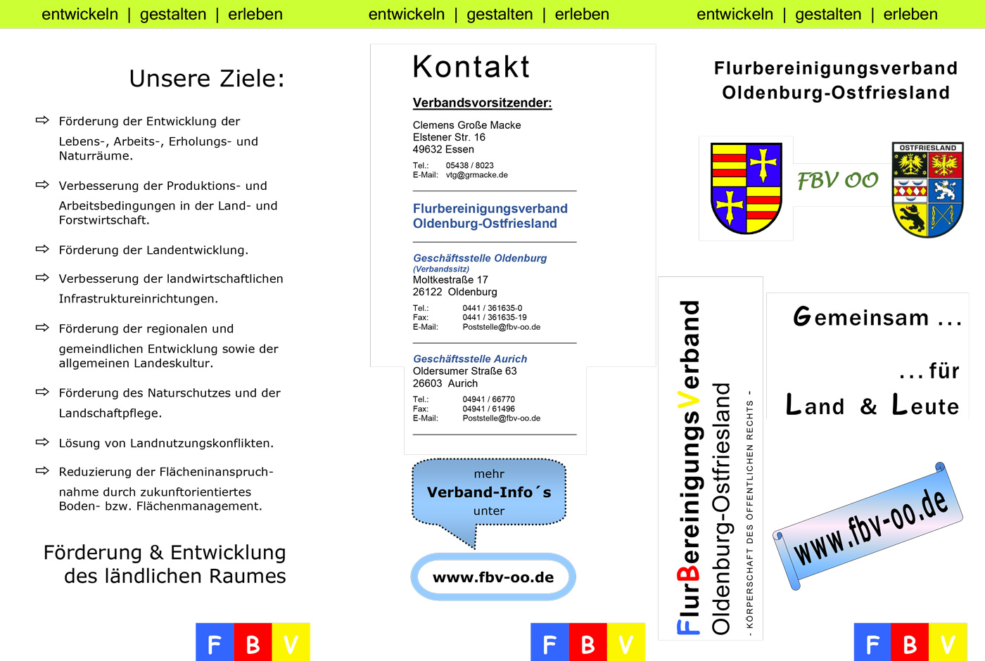 Vorschau des Flyers des Flurbereinigungsverbandes